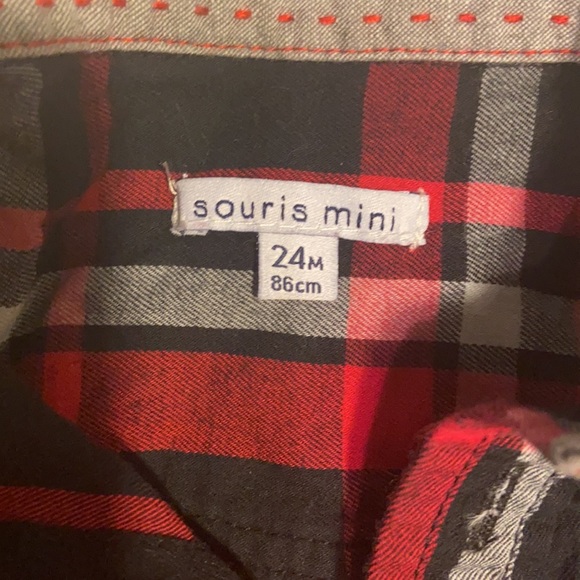 Souris Mini Button up Plaid Shirt - Picture 2 of 3